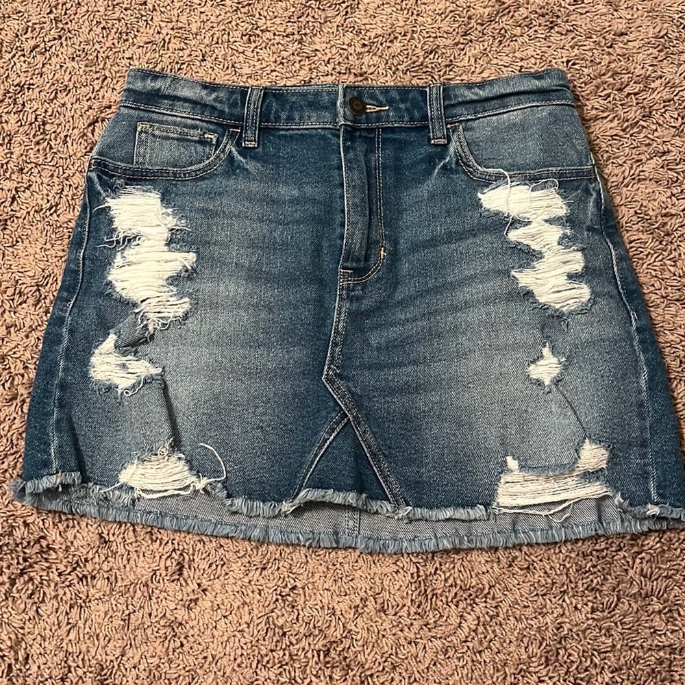 Hollister High-Rise Stretch Jean Skirt